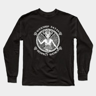 Worship Satan Respect Women Long Sleeve T-Shirt